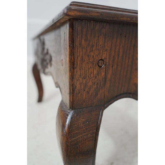 Country French Oak Coffee Table W. Glass Top For Sale - Image 10 of 12