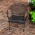 Russell Woodard Restored Wrought Iron Russell Woodard Style Indoor/Outdoor Table With 4 Barrel Chairs For Sale - Image 4 of 11