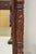 Brown Antique American Empire Walnut Leaf Carved Wall Console Pier Mirror For Sale - Image 8 of 12