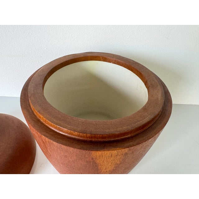 Wood Mid-Century Danish Modern Teak Wood Ice Bucket For Sale - Image 7 of 11