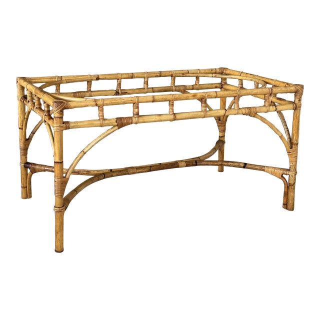 1950’s Coastal Italian Bamboo Dining Table For Sale