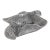 Vintage Biomorphic Snakeskin Embossed Ceramic Bowl, Gray, Charcoal, White For Sale