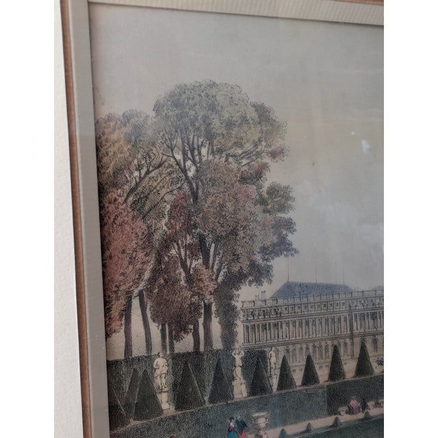 Antique C. 1861 Hand-Colored View of the Palace of Versailles – Paris Dans Sa Splendeur by Henri Charpentier For Sale In Detroit - Image 6 of 8