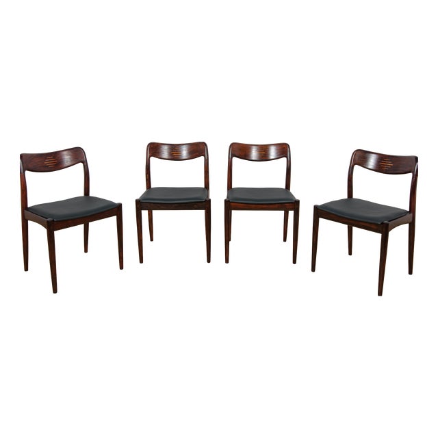 Mid-Century Danish Dining Chairs from Uldum Møbelfabrik, Denmark, 1960s, Set of 4 For Sale