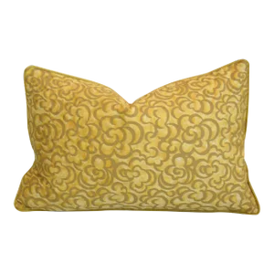 Italian Designer Mariano Fortuny Nuvole Feather/Down Pillow 26" X 17"