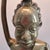 Brass Vintage African Brass Figural Lady Table Lamp With Frosted Globe For Sale - Image 8 of 15
