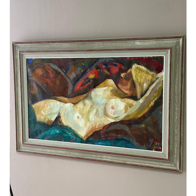 Bengt Ellis, Nude Model, 1960s, Oil on Canvas, Framed For Sale - Image 6 of 17