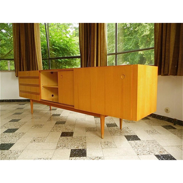 Cherrywood Sideboard with Sliding Doors from Wilhelm Renz, 1960s For Sale - Image 9 of 14