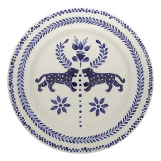 Johanna Ortiz Deep Navy El Relato Dinner Plate, Set of 2 For Sale