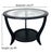 Mid 20th Century Paolo Buffa Style Black Ebonized Italian Art Deco Side Table Ground Glass Top For Sale - Image 18 of 18