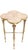 Exception Clover Shape Pink Marble Top Fluted Brass Legs Tall Pedestal Stand For Sale - Image 4 of 15