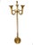 Late 20th Century Wildwood Solid Brass Triple French Horn Floor Lamp. For Sale - Image 10 of 11