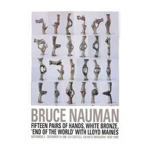 1996 Bruce Nauman 'Fifteen Pairs of Hands' Pop Art Brown USA Offset Lithograph