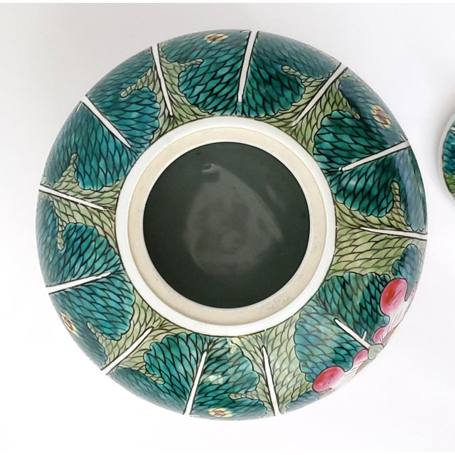 Mid 20th Century Ginger Jar Bok Choy Butterflies For Sale - Image 5 of 12