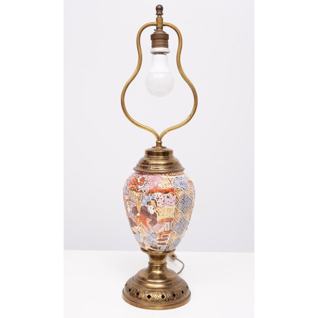 Satsuma Table Lamps, Japan, 1950s, Set of 2 For Sale - Image 3 of 12