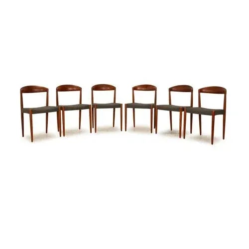 Vintage Brown-Grey Teak Wood Chairs by Knud Anderson, Denmark, 1967 For Sale - Image 9 of 9
