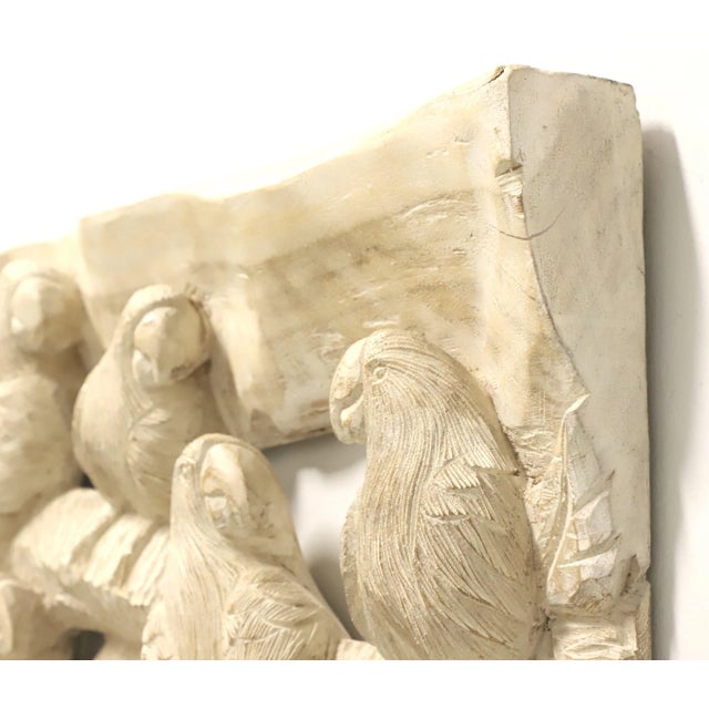 Mid 20th Century Avian Wood Carving - Parrots in a Tree For Sale - Image 10 of 13