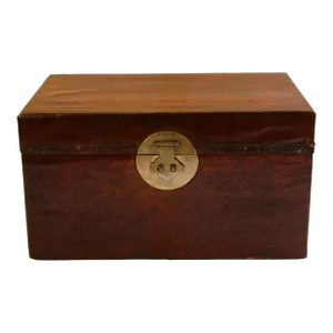 Late 19th Century Large Chinese Pigskin Storage Box