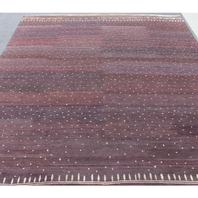Textile Tibetan Silk and Wool Modern Rug by Keivan Woven Arts, 8'10" X 12'1" For Sale - Image 7 of 13