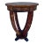 Vintage Split Bamboo and Burnt Reed Center/Side Table For Sale