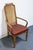 Drexel Heritage Solid Pecan Italian Style Cane Back Dining Arm Chair For Sale - Image 10 of 10