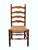 American Statton Furniture Solid Hard Rock Maple Colonial Early American Ladder Back Dining Side Chair W. Rush Seat For Sale - Image 3 of 10