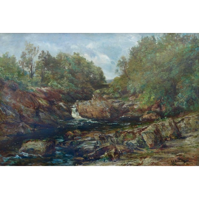'A Rocky River' Oil Painting Sebastopol Samuel Holland (Fl.1877 - 1911) For Sale - Image 4 of 12