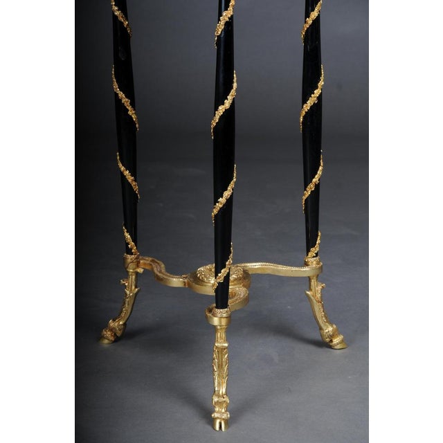 20th Century Empire Round Side Table in Marble in Style of Adam Weisweiler For Sale - Image 13 of 16