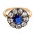 Victorian Late 19th Century Victorian Gia 1.10 Carat No Heat Sapphire Diamond 18k Yellow Gold Ring, , Size 7. 25 For Sale - Image 3 of 6