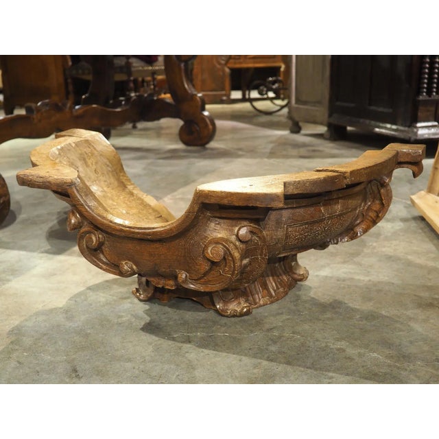 A Beautifully Carved Circa 1750 Oak Boiserie Element From France For Sale - Image 15 of 18