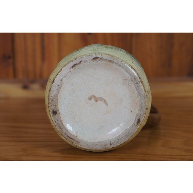 Antique Majolica Basketweave Dogwood Flower Creamer Pitcher Jug For Sale - Image 11 of 12