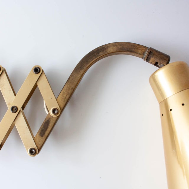 Vintage Scissor Wall Lamp by Karl Lang for Sis, 1960s For Sale - Image 9 of 16