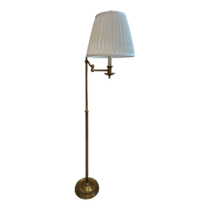 Ralph Lauren Sargent Swing Arm Floor Lamp Antique Brass
