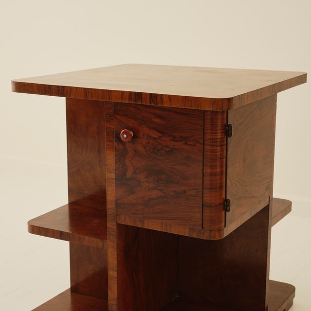 Art Deco Swedish Wood Side Table, 1940's For Sale In New York - Image 6 of 8