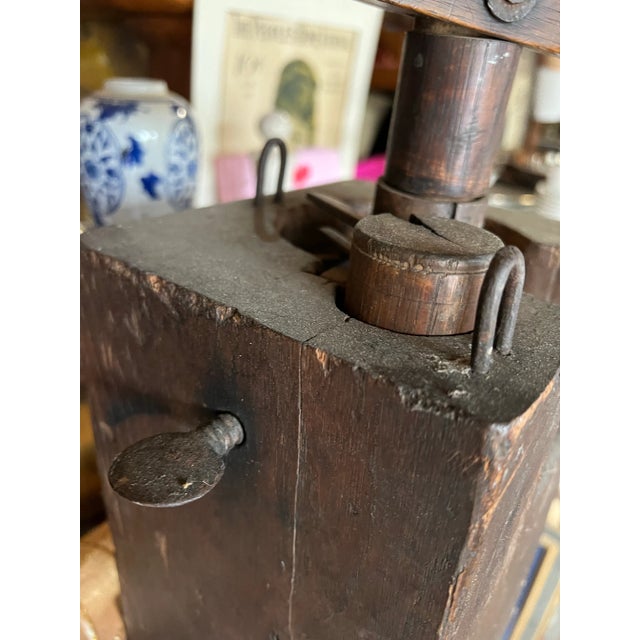 Rustic European 1970s Wooden Shelf Grinder Box For Sale - Image 3 of 11