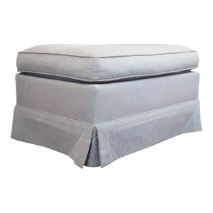 Vintage Heirloom Furniture Polka Dot Upholstered Ottoman