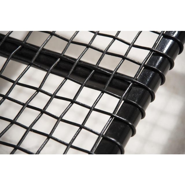 Klismos Bench in Black Wood with Woven Leather from Pescetta For Sale - Image 6 of 11