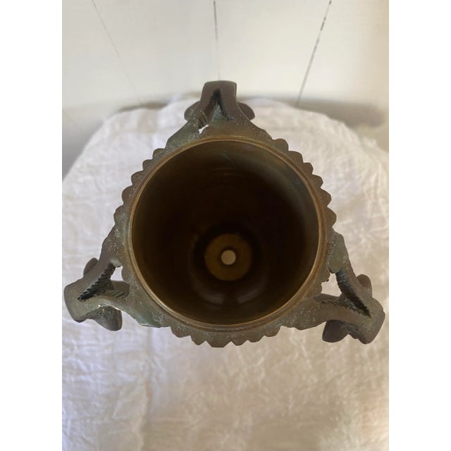 Brass Vintage Empire Style Brass Goat or Ram Heads Incense Burner For Sale - Image 8 of 12