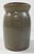 Large late 19th C antique salt glazed stoneware crock with lid. Numbered "2" on body. Brown lid with handle. No maker...