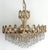 24 Karat Gold-Plated Brass and Crystal Chandelier, 1970s For Sale - Image 15 of 15