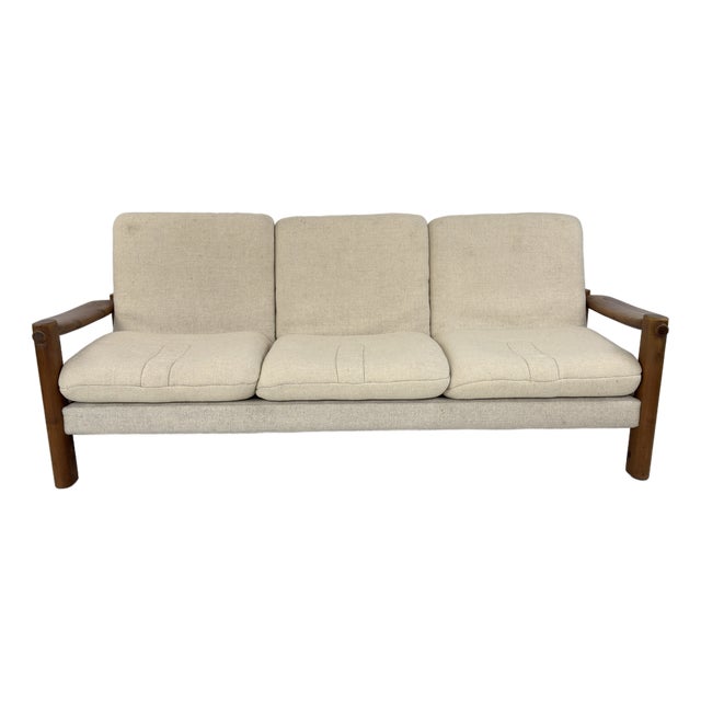 Danish Pine Three-Seater Sofa 1960s For Sale