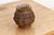 Indian Deep Brown Carved Bulbous Marble Vase For Sale - Image 3 of 9