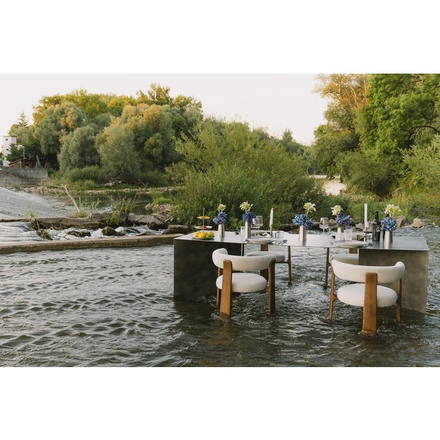 Zen Stainless Steel Dining Table by Zincutec For Sale - Image 9 of 10