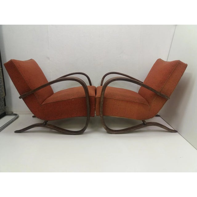 Armchairs + Spider Table by Halabala for Thonet, Czechoslovakia, 1930s, Set of 3 For Sale - Image 11 of 14