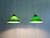 Art Deco Conical Green Opaline Glass Pendant Lights, Set of 2 For Sale - Image 11 of 14