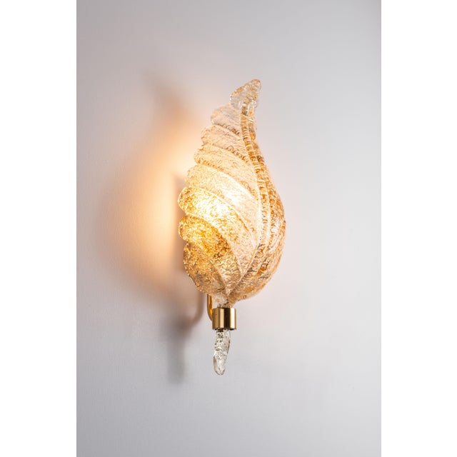 Frosted Glass Leaf Wall Lamp from Hillebrand Leuchten, Germany, 1970s For Sale - Image 11 of 11