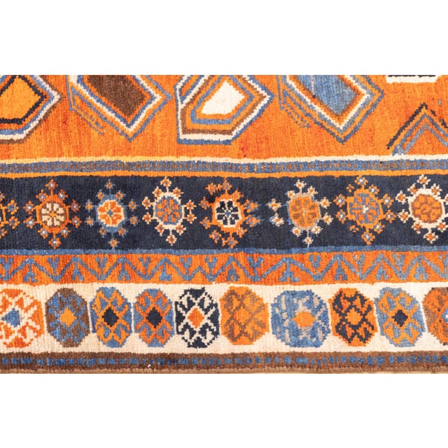 Antique Hand-Knotted Persian Qashqai Rug 4'9" X 8'2" For Sale - Image 14 of 15