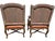 Ralph Lauren A Pair of Custom Ralph Lauren Wingback Lounge Chairs Upholstered in Leather and Paisley For Sale - Image 4 of 18