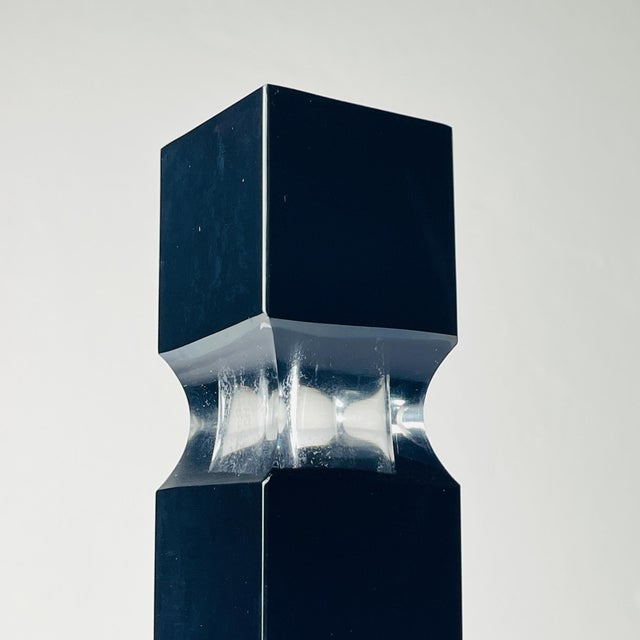Mid-Century Modern Black Sommerso Murano Glass Vase by Pagnin & Bon, Italy, 1960s For Sale - Image 3 of 11