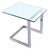 Vintage Cantilever Side Table in Chrome and Glass from Gebra, 1980s For Sale